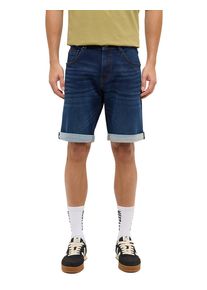 Slim-fit-Jeans Mustang "Herren Style Chicago Shorts Z", Damen, Gr. 29, 802 dunkelblau, Denim/Jeans, 83% Baumwolle, 16% Polyester, 1% Elasthan, unifarben, slim fit, Jeans Slim-fit-Jeans