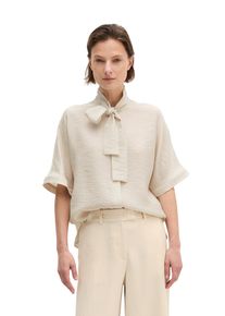 Marc O'Polo Schluppenbluse MARC O'POLO, Damen, Gr. 38, grau silk, Web, Obermaterial: 83% Viskose, 17% Polyamid, regular fit normal, Blusen Schluppenbluse, Crinkle, regular aus Viskose-Mix