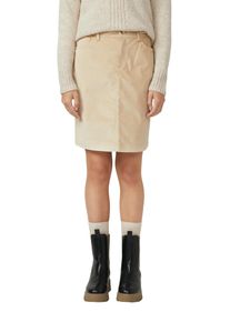 Cordrock s.Oliver, Damen, Gr. 38, beige (cream beige), Cord, Obermaterial: 42% Polyester, 36% Baumwolle, 20% Viskose, 2% Elasthan, unifarben, regular fit kniefrei, R&ouml;cke Cordrock, im Five-Pocket Style
