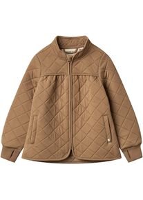 Outdoorjacke Wheat "Tilde", M&auml;dchen, Gr. 98, braun (hazel), Web, Obermaterial: 100% Polyester, unifarben, A-Linie Po-bedeckend, Rundhals, Rippb&uuml;ndchen mit Daumenl&ouml;chern, Jacken Outdoorjacke, in dezenter A-Linie, &Auml;rmelb&uuml;ndchen mit praktischen Daumenl&ouml;chern