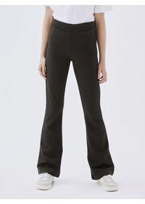 Jerseyhose name it "NKFFRIKKALI f&uuml;r M&auml;dchen mit ausgestelltem Bein und Viskose", M&auml;dchen, Gr. 164, N-Gr, schwarz, Jersey, Obermaterial: 67% Viskose, 28% Polyester, 5% Elasthan, unifarben, ausgestellt lang, Hosen Jerseyhose, unifarben, casual, ausgestellt, Viskosemix, ohne Kragen