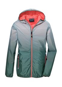 Funktionsjacke Killtec "KOS 151 GRLS JCKT", Kinder, Gr. 128, gr&uuml;n (rauchmint), Obermaterial: 100% Polyester;Futter: 100% Polyester, Jacken Funktionsjacke, Wasser- und winddichte M&auml;dchenjacke mit reflektierenden Elementen