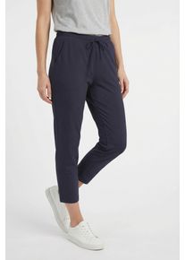 7/8-Hose KjBRAND "Susie XS", Damen, Gr. 48, N-Gr, blau (marine), Web, Obermaterial: 75% Polyamid, 25% Elasthan, unifarben, schmal 7/8-L&auml;nge, Hosen 7/8-Hose, in gro&szlig;en Gr&ouml;&szlig;en, mit Bindeband