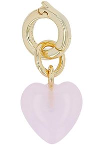 Charm Herz Amor "2038479", bunt (gelbgoldfarben, rosa, rosa), Charms, Damen, Silber 925 (Sterlingsilber), Charm Herz, mit Glasstein