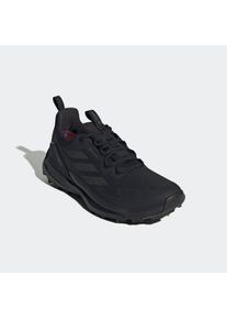 Wanderschuh adidas terrex "TERREX FREE HIKER 2.0 LOW GORE-TEX", Herren, Gr. 42,5, schwarz (core schwarz, core schwarz, grau four), Synthetik, Textil, Schuhe Wanderschuh, wasserdicht dank Gore-Tex Membrane
