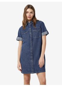 Jeanskleid Noisy may "NMNEW SIGNE S/S DENIM DRESS WG002MB NOOS", Damen, Gr. M, N-Gr, blau (medium blau denim), Denim/Jeans, Obermaterial: 100% Baumwolle, unifarben, Kleider Jeanskleid