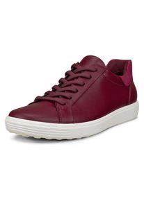 Slip-On Sneaker Ecco "Soft 7 W", Damen, Gr. 38, rot (weinrot), Leder, Basic, Schuhe Slip-On Sneaker, Freizeitschuh, Slipper, Halbschuh zum Schlupfen