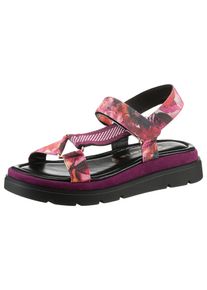 Riemchensandale Tamaris, Damen, Gr. 42, bunt (multi), Textil, Schuhe Riemchensandale, Plateau, Sommerschuh, Sandalette mit Touch It-Ausstattung