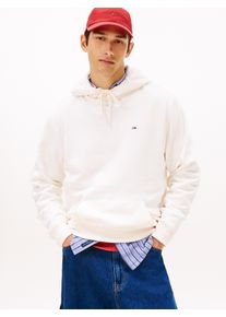 Hoodie Tommy Jeans "TJM REGULAR FLAG", Herren, Gr. L, ancient wei&szlig;, Sweatware, Obermaterial: 80% Baumwolle, 20% Polyester, regular fit, breiter Bund, Sweatshirts Hoodie, mit bestickten Markenlogo auf Brusth&ouml;he