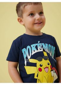 Kurzarmshirt name it "NMMMAHE POKEMON NREG SS TOP BOX SKY", Jungen, Gr. 92, blau (navy blazer), Jersey, Obermaterial: 95% Baumwolle, 5% Elasthan, bedruckt, Rundhals, Shirts Kurzarmshirt