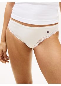 Slip, Herren, Gr. S (36), ivory, Microfaser, Obermaterial: 84% Nylon, 16% Elasthan, Tommy Hilfiger Underwear, unifarben, eng, Unterhosen Slip, mit Spitze und Logo-Flag