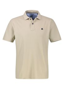 Poloshirt Lerros "Poloshirt mit COOL & DRY in GROSSEN GR&Ouml;SSEN", Herren, Gr. 4XL, soft stone, 60% Baumwolle, 40% Polyester, ohne Ausschnitt, Shirts Poloshirt, &Uuml;bergr&ouml;&szlig;e, Feuchtigkeitsregulierend, angenehm k&uuml;hl, Pflegeleicht