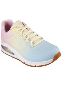 Sneaker Skechers "UNO 2 OMBRE AWAY", Damen, Gr. 35, bunt (wei&szlig;, kombiniert), Synthetik, mehrfarbig, Schuhe Sneaker, Freizeitschuh, Halbschuh, Schn&uuml;rschuh in leuchtender Farbkombi