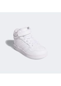 Klettschuh adidas Sportswear "HOOPS MID 4.0 KIDS", M&auml;dchen, Gr. 20, schwarz-wei&szlig; (cloud wei&szlig;, cloud wei&szlig;, core schwarz), Synthetik, Schuhe Klettschuh, f&uuml;r Kinder