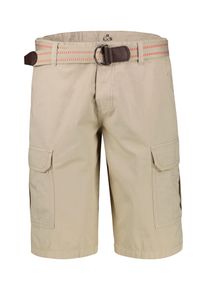 Bermudas Lerros "Cargo-Bermuda mit G&uuml;rtel", Herren, Gr. 33, beige (light dune beige), 100% Baumwolle, Hosen Bermudas, Bequem geschnittene Bermuda f&uuml;r den Sommer, Einfarbig, 100% Baumwolle