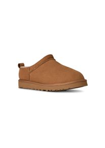 UGG Australia Schlupfboots UGG "Unisex CLASSIC MICRO", Herren, Gr. 8 (41), chestnut, Veloursleder, unifarben, Schuhe Schlupfboots, Boots, Clogs mit praktischer Anziehlasche