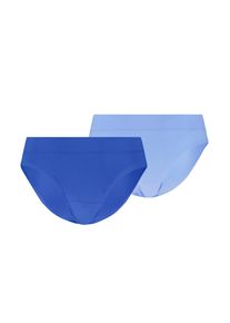 Slip Puma "Puma WOMEN 3D KNIT SPORT BRIEFS 2P", Herren, Gr. L, blau, Microfaser, Obermaterial: 87% Polyamid, 13% Elasthan, k&ouml;rpernah, Unterhosen Slip, nahtlose R&auml;nder f&uuml;r eine unsichtbare Passform