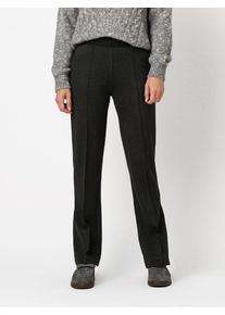 Bootcuthose Toni "Jenny Flared Luxury", Damen, Gr. 46, N-Gr, grau (anthra), Web, Obermaterial: 70% Viskose, 25% Polyamid, 5% Elasthan, unifarben, bootcut fit kn&ouml;chellang, Hosen Bootcuthose