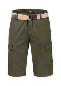 Bermudas Lerros "Cargo-Bermuda mit G&uuml;rtel", Herren, Gr. 30, gr&uuml;n (aged olive), 100% Baumwolle, Hosen Bermudas, Bequem geschnittene Bermuda f&uuml;r den Sommer, Einfarbig, 100% Baumwolle