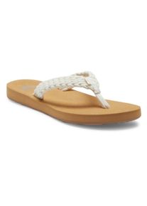 Zehentrenner Roxy "Porto", Damen, Gr. 7(37), beige (natural), Obermaterial:Obermaterial: 90% Walkfrottier, 10% Microfaser / Futter: 100% TPR;, Schuhe Zehentrenner