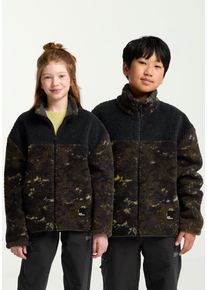 Fleecejacke Jack Wolfskin "TEEN AOP FLEECE K", Kinder, Gr. 128, lichenpeat, Obermaterial: 100% Polyester. Futter: 100% Polyester, Jacken Fleecejacke