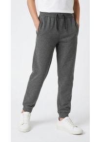 Sweathose name it "NKMSWEAT &ndash; Jogger mit verstellbarem Bund und Rippb&uuml;ndchen", Jungen, Gr. 98, N-Gr, grau (dunkelgrau melange), angeraute Sweatware, Obermaterial: 80% Baumwolle, 20% Polyester, meliert, unifarben, regular fit kn&ouml;chellang, Hosen Sweathose, unifarben, casual, regular fit, angeraute Sweatware