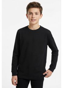 Langarmshirt name it "NKMVOBBO LS NREG TOP NOOS", Jungen, Gr. 116, schwarz, Jersey, Obermaterial: 100% Baumwolle, unifarben, normal h&uuml;ftbedeckend, Rundhals, abgesteppte Kante, Shirts Langarmshirt