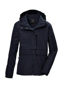 Funktionsjacke Killtec "KOS 149 GRLS JCKT", Kinder, Gr. 152, blau (navy), Oberstoff: 100% Polyester, Futter: 100% Polyester, Jacken Funktionsjacke, Wasserdichte M&auml;dchenjacke mit Kapuze und reflektierenden Elementen