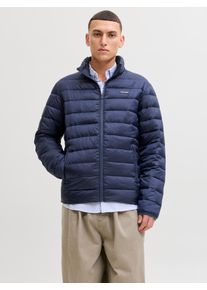 Jack & Jones Steppjacke JACK & JONES "JJLOUIS LIGHT PUFFER COLLAR", Herren, Gr. XL, navy blazer, Web, Obermaterial: 100% Polyester, unifarben, regular fit, hoch geschlossener Ausschnitt, Jacken Steppjacke