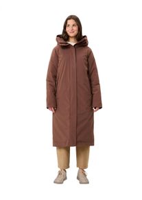 Wintermantel Vaude "WOMEN'S COREWAY COAT", Damen, Gr. 44, braun (tobacco), Web, Obermaterial: 100% Polyester. Futter: 100% Polyacryl. Wattierung: 100% Polyester, hoch geschlossener Ausschnitt, eingesetzt eingefasste Kante, M&auml;ntel Wintermantel, mit Fleecef&uuml;tterung, mit Kapuze, wasserabweisend