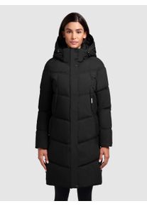 Steppmantel Khujo "GRAYA", Damen, Gr. L (40), schwarz, Steppware, Obermaterial: 70% Baumwolle, 30% Polyamid. Futter: 100% Polyester. Wattierung: 100% Polyester, unifarben, ca. Mitte Oberschenkel, M&auml;ntel Steppmantel