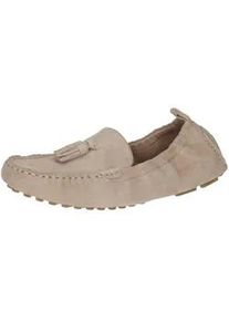 Mokassin Peter Kaiser "Peter Kaiser Mokassin Veloursleder", Damen, Gr. 37, sand, Veloursleder, Schuhe Mokassin
