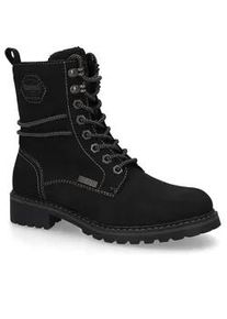 Stiefelette Dockers BY GERLI, Damen, Gr. 41, schwarz, Velourslederimitat, Schuhe Stiefelette, Schn&uuml;rboots mit modischer Schn&uuml;rung