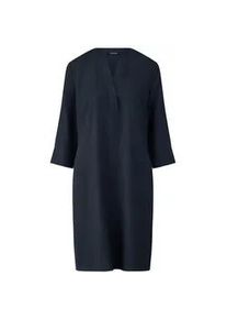 Kleid Rundhals-Ausschnitt Peter Hahn blau, 36