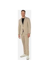 Anzug Thomas Goodwin "2835-90", Herren, Gr. 48, Normalgr&ouml;&szlig;en, beige, 60% Polyester, 35% Viskose, 5% Elasthan, unifarben, slim fit, Anz&uuml;ge, mit schmalem Schnitt