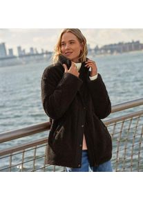 LANDS' END Gef&uuml;tterte Teddyjacke, Damen,  Braun, Polyester, by Lands' End