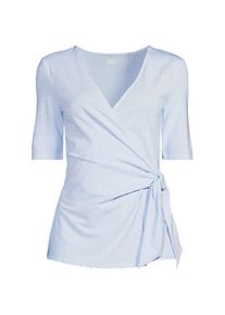 LANDS' END Shirt in Wickel-Optik, Damen,  Wei&szlig;, by Lands' End