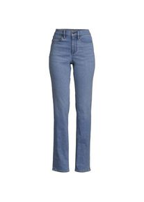 LANDS' END Straight Fit Recover High Waist Jeans, Damen,  Blau, Baumwoll-Mischung, by Lands' End