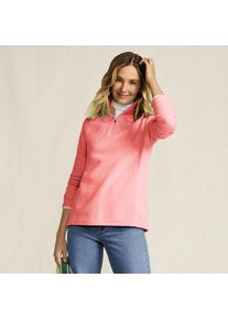LANDS' END Anyweather Fleece-Pullover mit Rei&szlig;verschluss, Damen,  Pink, Polyester, by Lands' End