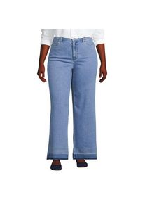 LANDS' END Recover Jeans High Waist mit weitem Bein, Damen,  Blau, by Lands' End