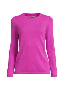 LANDS' END Kaschmir-Pullover mit rundem Ausschnitt, Damen,  Pink, Kaschmir, by Lands' End
