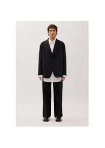 Sakko STUDIO SEIDENSTICKER, Herren, Gr. L, schwarz, 100% Polyester, unifarben, oversize, Sakkos Sakko, 1/1 Uni