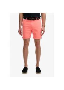 Chinoshorts Superdry "PREMIUM REGULAR CHINO SHORT", Herren, Gr. 34, N-Gr, torch flame orange, Web, Obermaterial: 98% Baumwolle, 2% Elasthan, unifarben, relaxed fit knielang, Hosen Chinoshorts