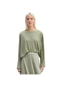 Marc O'Polo Langarmshirt MARC O'POLO "aus LENZINGTM ECOVEROTM", Damen, Gr. S, fresh sage, Obermaterial: 68% Viskose, 32% Polyester, unifarben, regular fit, Rundhals, Shirts Langarmshirt