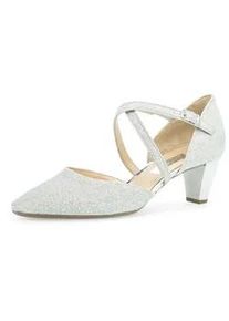 Spangenpumps Gabor "Spangenpumps", Damen, Gr. 40, silber, Schuhe Spangenpumps