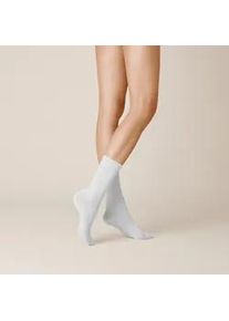 Socken Kunert "LIZ", Damen, Gr. 39-42, wei&szlig;, Obermaterial: 97% Baumwolle, 3% Elasthan, normal, Socken Socken, druckfreier Komfortbund