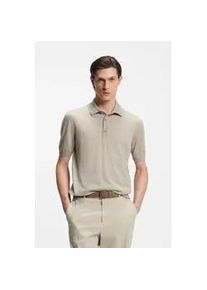 Kurzarmpullover BOSS "Nolano", Herren, Gr. XL, open beige286, Strick, Obermaterial: 100% Schurwolle, unifarben, regular fit h&uuml;ftbedeckend, Rippb&uuml;ndchen, Pullover, aus Schurwolle, Polokragen