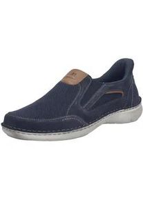 Slipper Josef Seibel "Josef Seibel Slipper Leder/Textil", Herren, Gr. 43, nachtblau, Leder, Textil, Schuhe Slipper