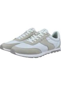 Sneaker Salamander, Herren, Gr. 38, beige, wei&szlig;, Leder, Schuhe Sneaker, Freizeitsneaker, Halbschuh, Schn&uuml;rschuh mit Wechselfu&szlig;bett