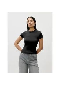 T-Shirt LEGER "Ria, LeGer by Lena Gercke", Damen, Gr. 36, schwarz, Jersey, Obermaterial: 47% Baumwolle, 47% Modal, 6% Elasthan, slim fit, Rundhals, Shirts T-Shirt, schlicht, slim fit
